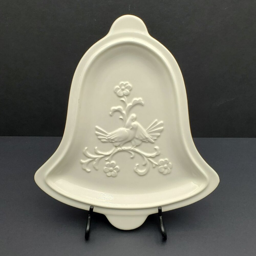 Pfaltzgraff Bell Shaped Turtle Dove Plate Wedding Bell Plate Wall Hanging